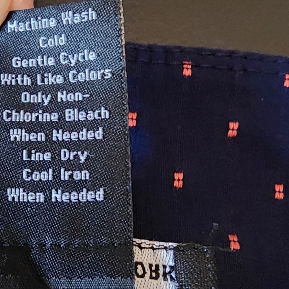 Attyre 14 Blue Dotted Crop Pants Strappy Rhinestone Hem Career Work Business - Picture 5 of 9
